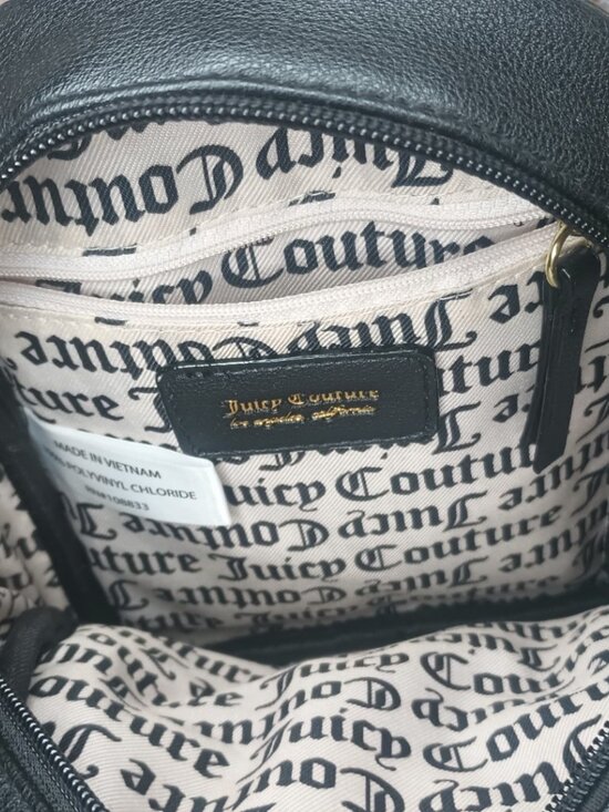 Juicy Couture Mini Backpack Purse Black Gold Hardware Pre-owned Good Condition main image 11